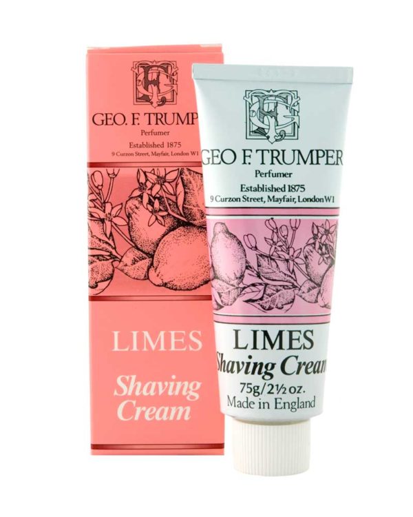eorge f. trumper london west indian extract of limes shaving cream tube