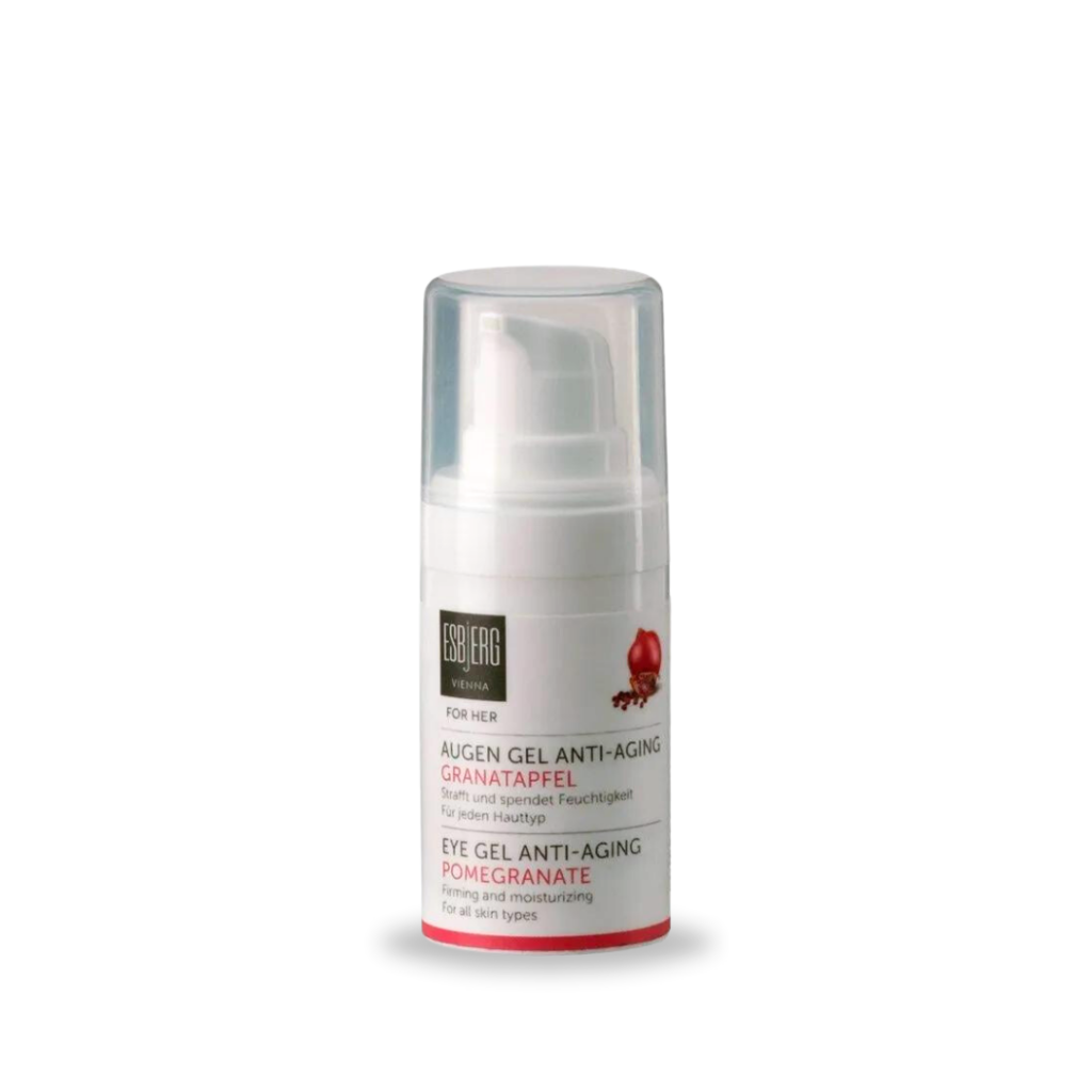 ESBjERG for her: Anti-Aging Eye Gel with Pomegranate for all skin types. Firming and moisturizing natural cosmetic