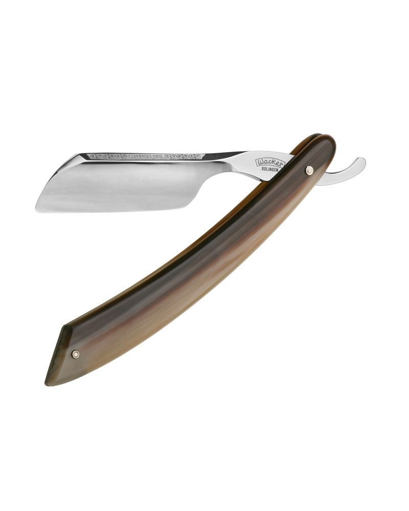 Wacker 6 8 Straight Razor Chevalier Both Sides Engraved Back Wacker 6 8 Straight Razor Chevalier Engraved Blade