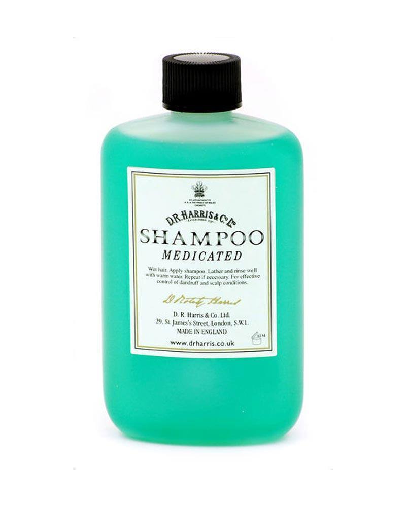 d.r. harris london medicated shampoo bottle