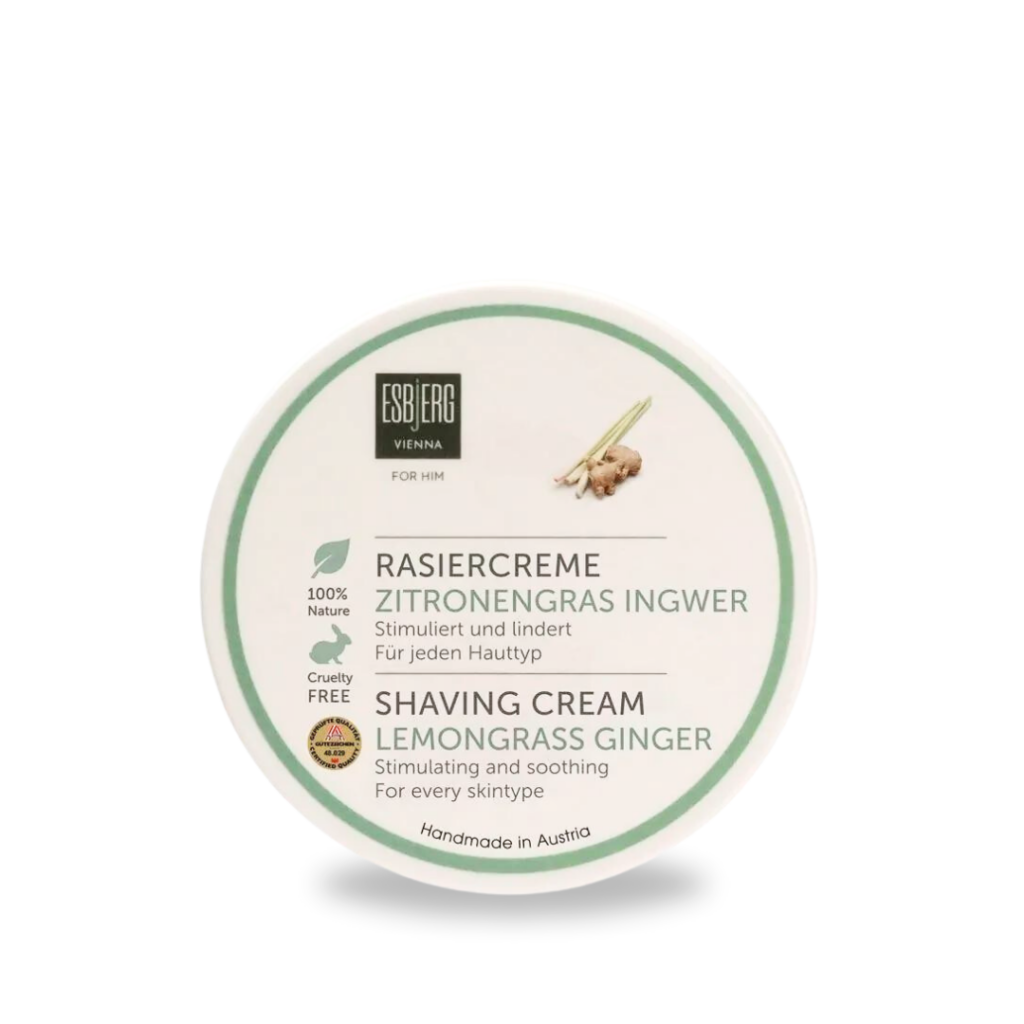 ESBjERG Shaving cream for every skin type with lemongrass and ginger